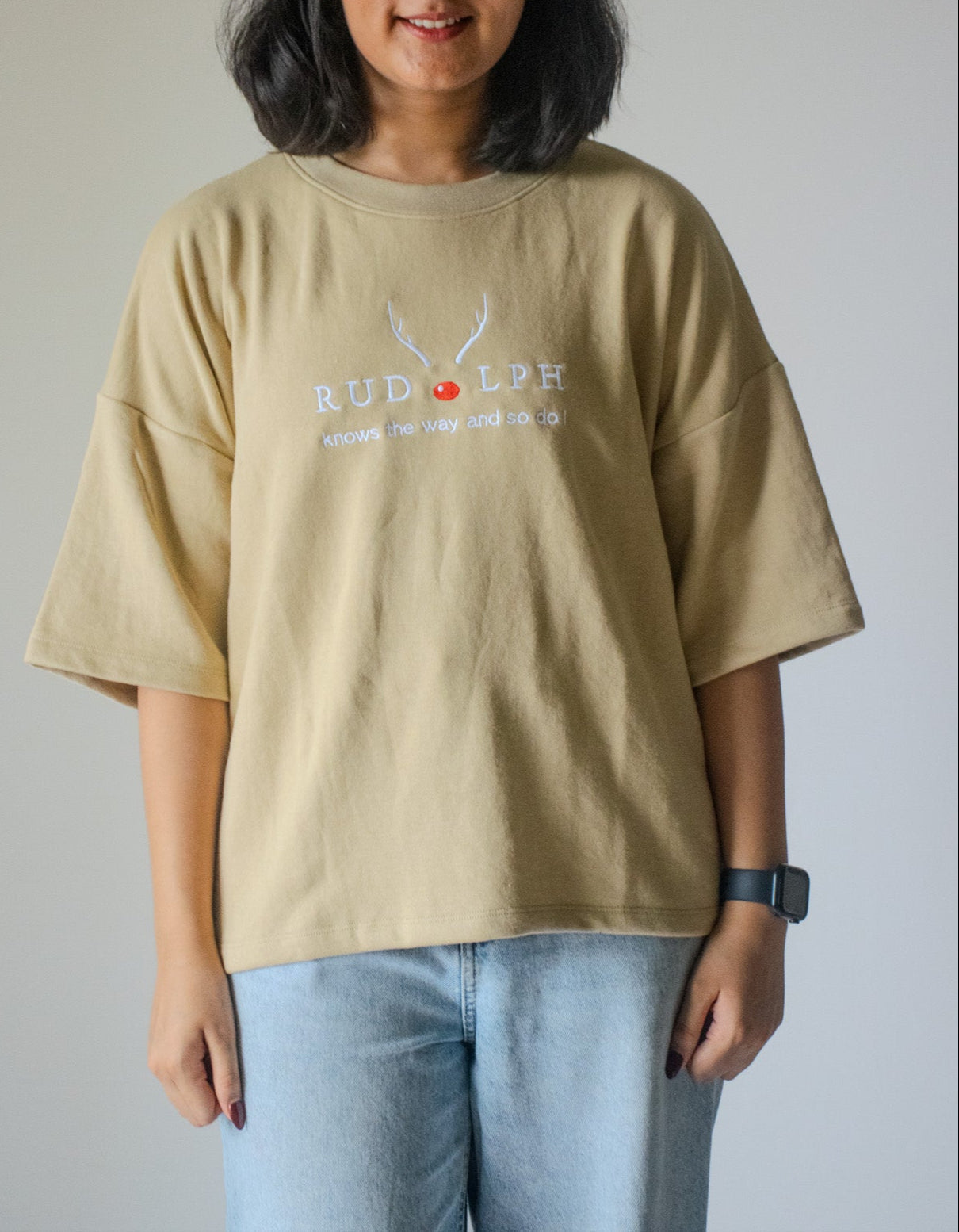 Oversized Tee In Light Brown