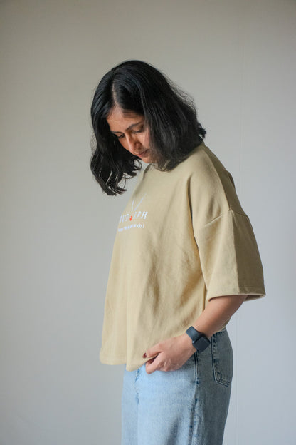 Oversized Tee In Light Brown