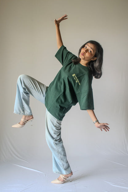 Oversized Tee in Forest Green