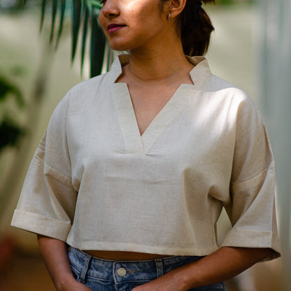 Cream Crumble Crop Top