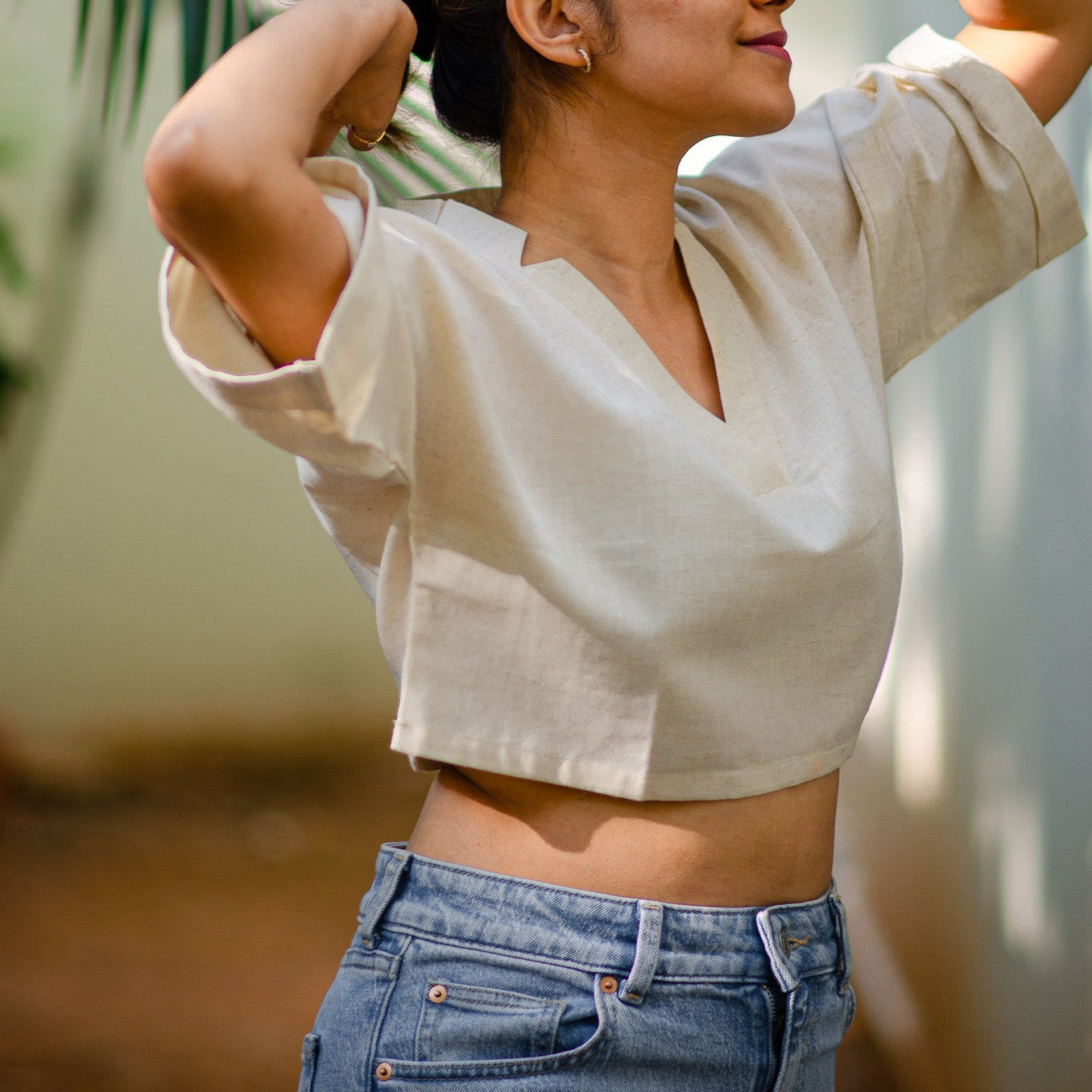 Cream Crumble Crop Top