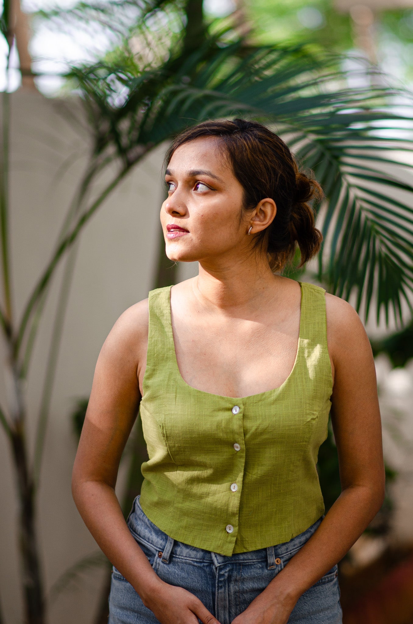 Matcha Whirl Scoop Neck Top