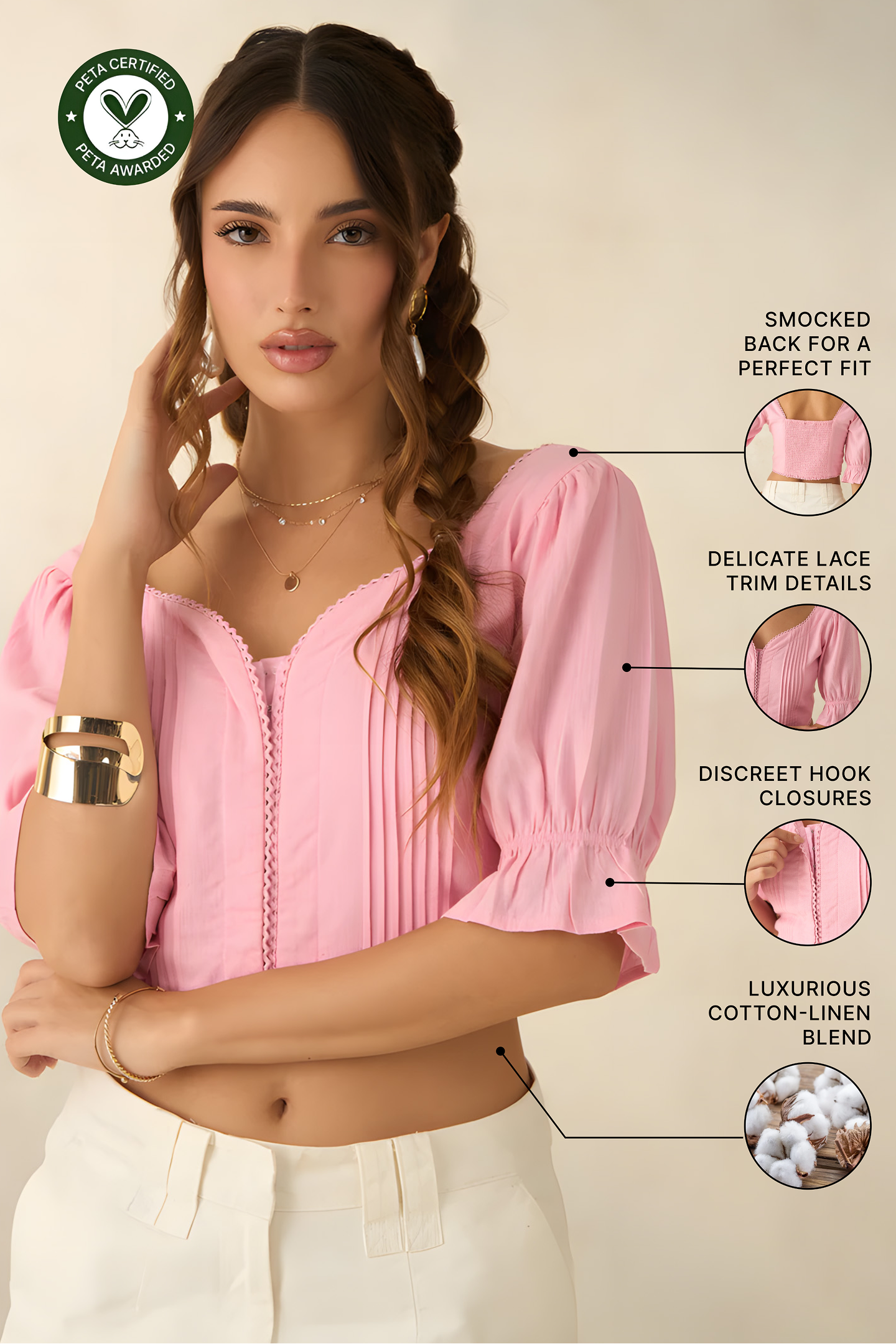 Cotton Puff Sleeve Top