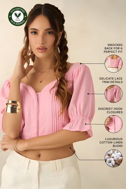 Cotton Puff Sleeve Top