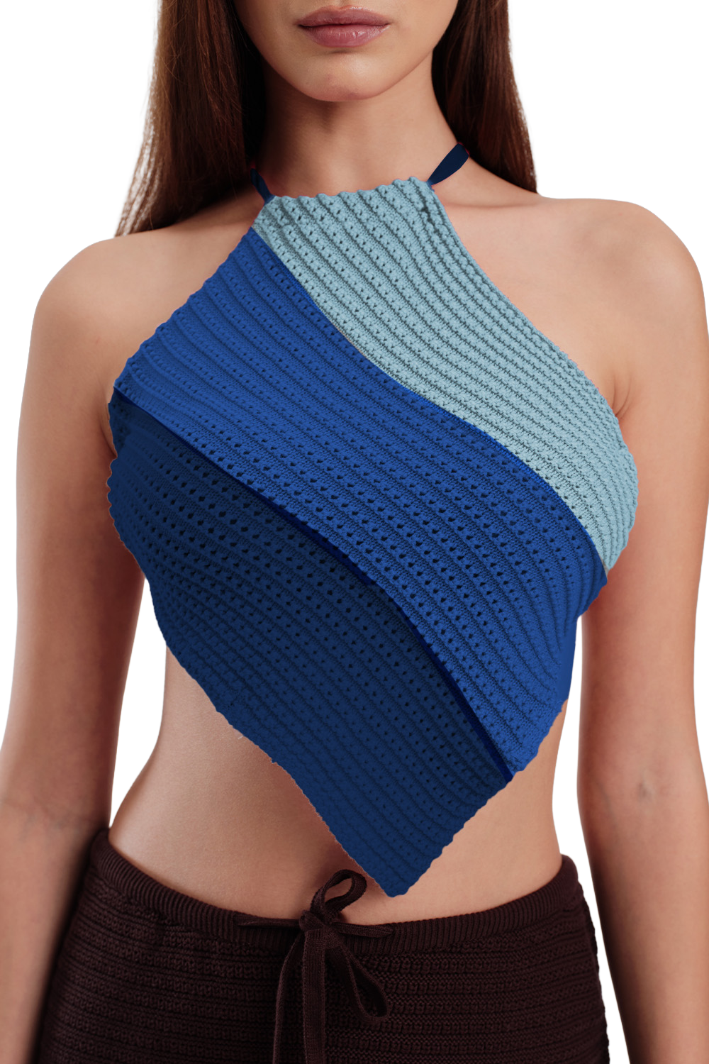 Aqua Ripple Knitwear Top