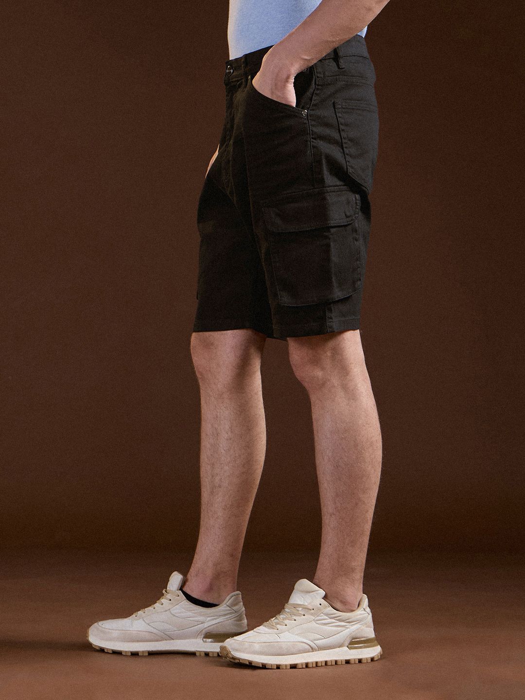 Men Cotton Solid Denim Shorts