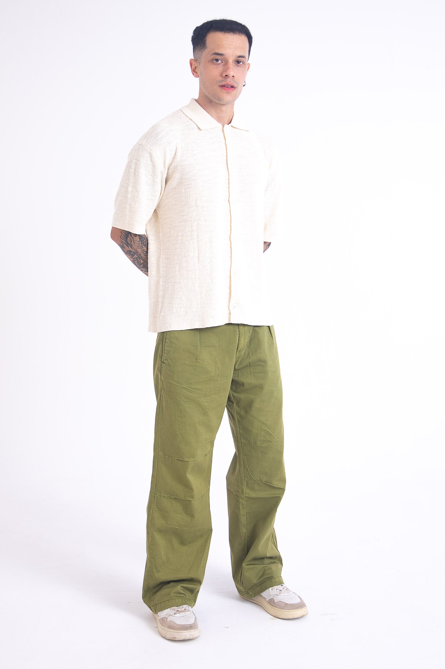 Herringbone Pants: Green
