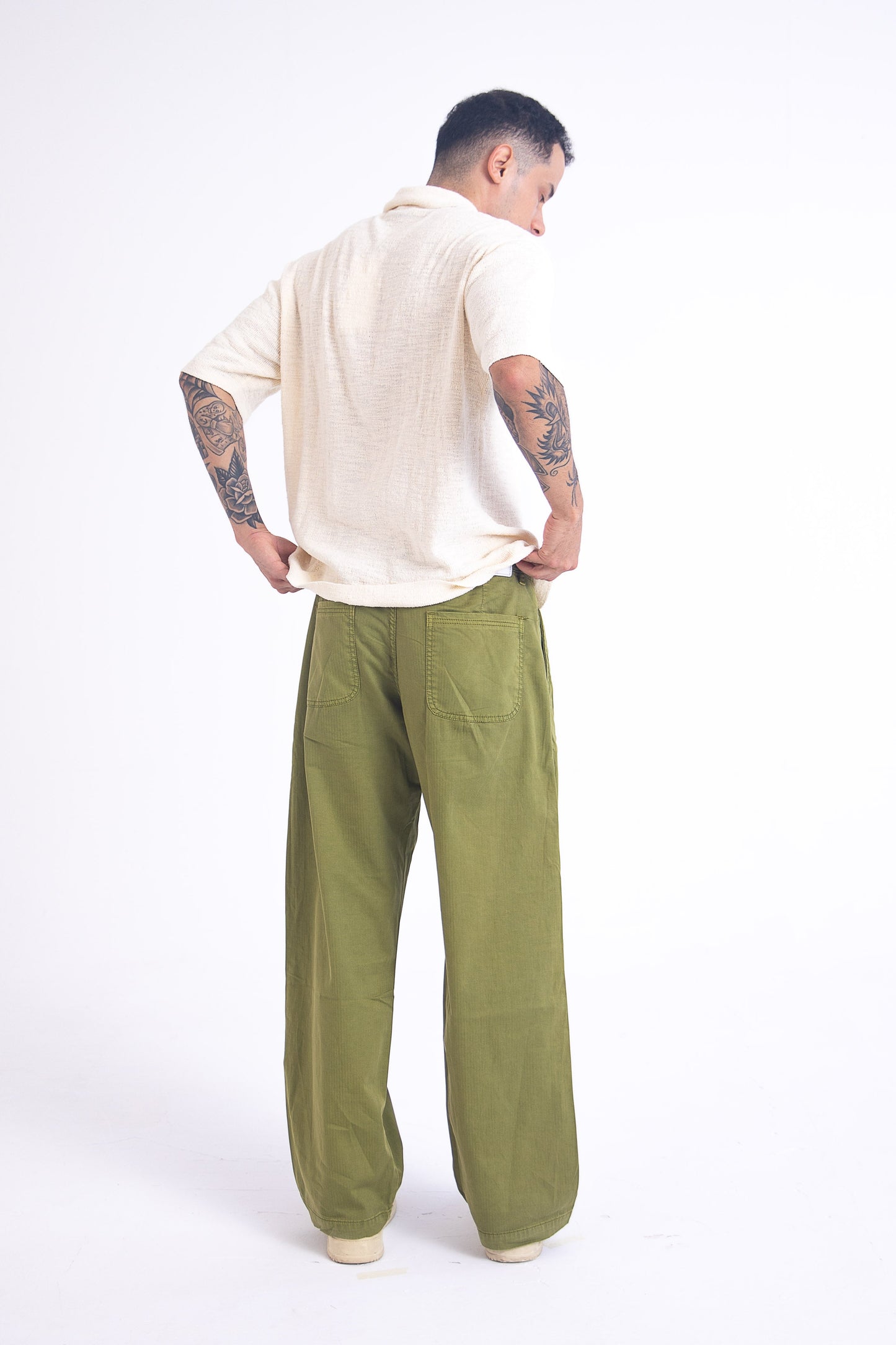 Herringbone Pants: Green