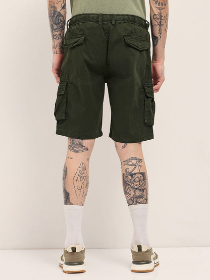 Men Men Cotton Solid Knee Length Shorts