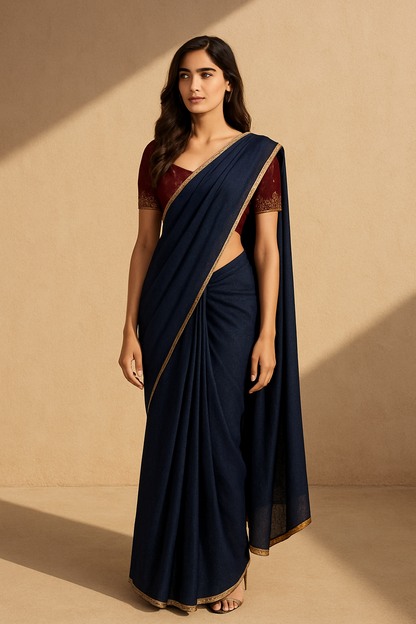 Regal Odessey Navy Saree