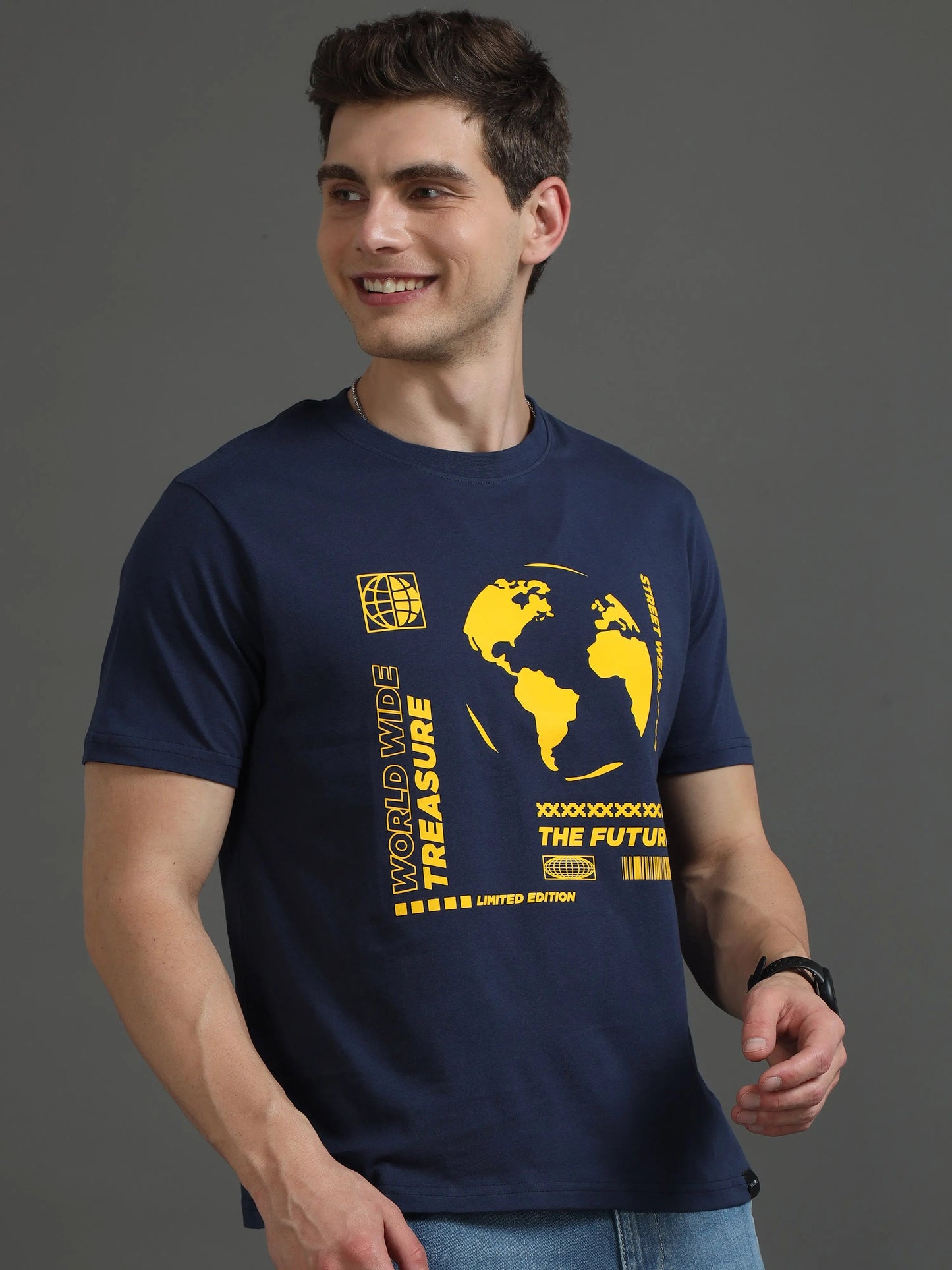 Men THE FUTURE Printed Regular Fit T-Shirt