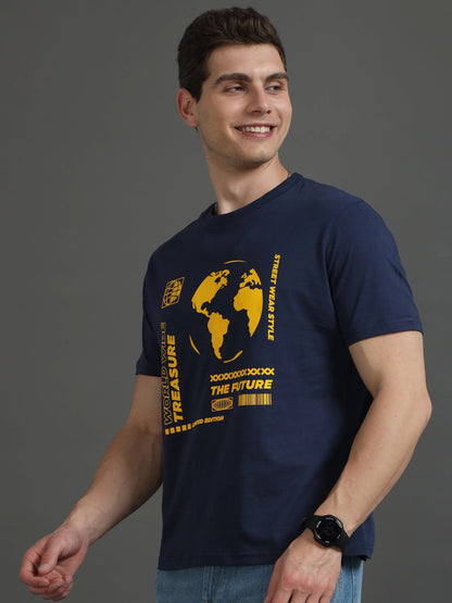 Men THE FUTURE Printed Regular Fit T-Shirt