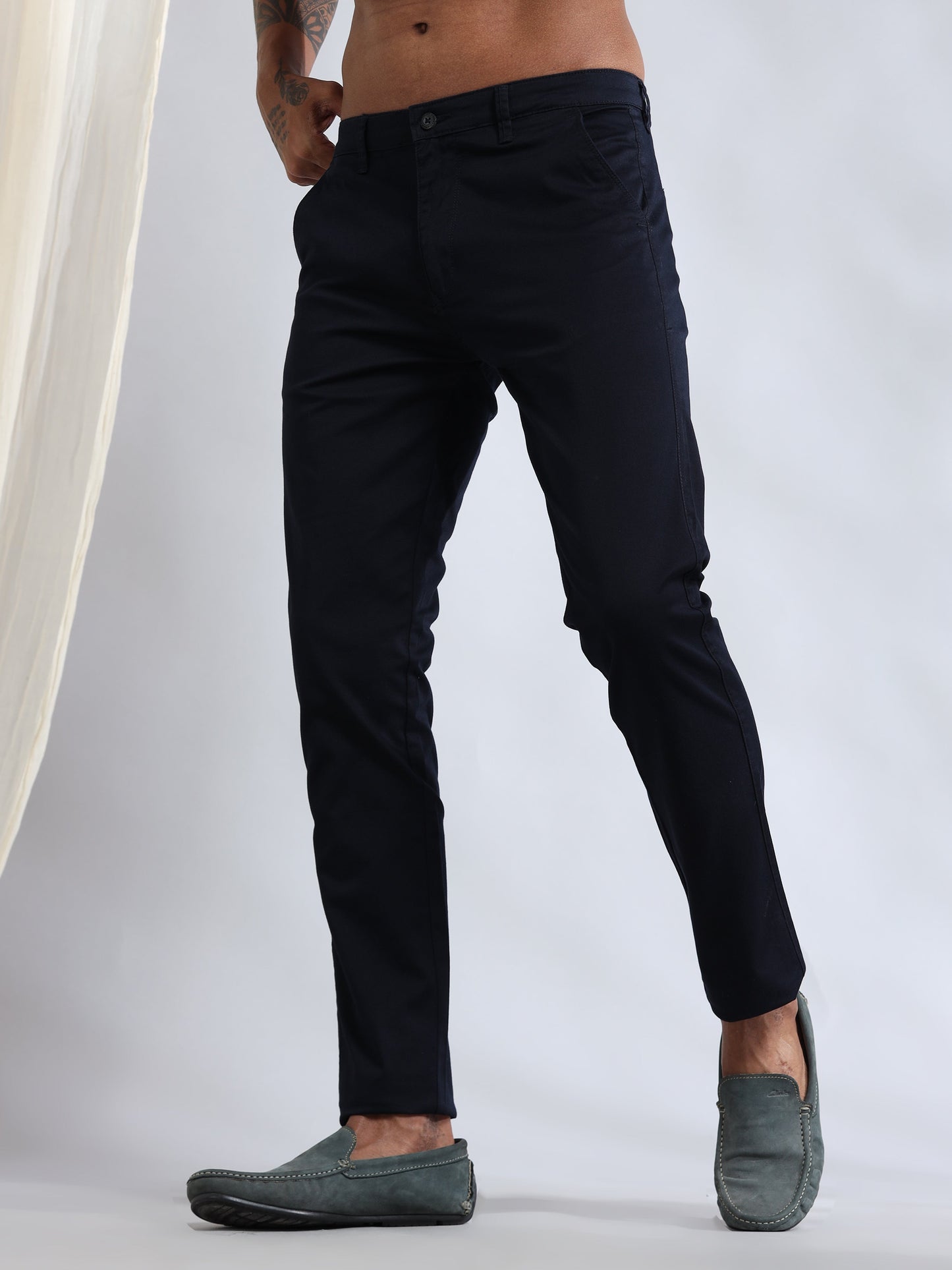 Organic Navy Formal Trouser