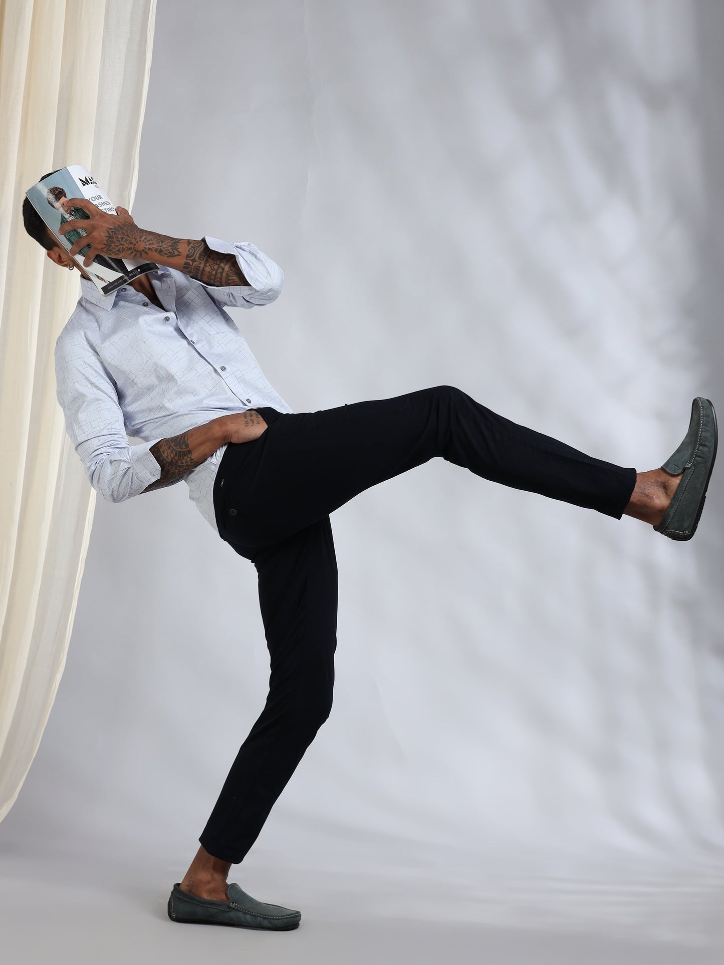 Organic Navy Formal Trouser