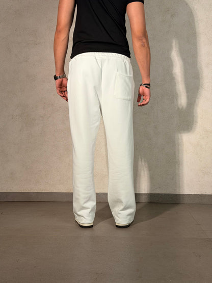 Contrast Belted Drip Harder Joggers - White