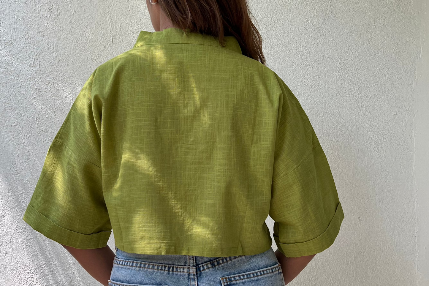 Olive Drizzle Crop Top