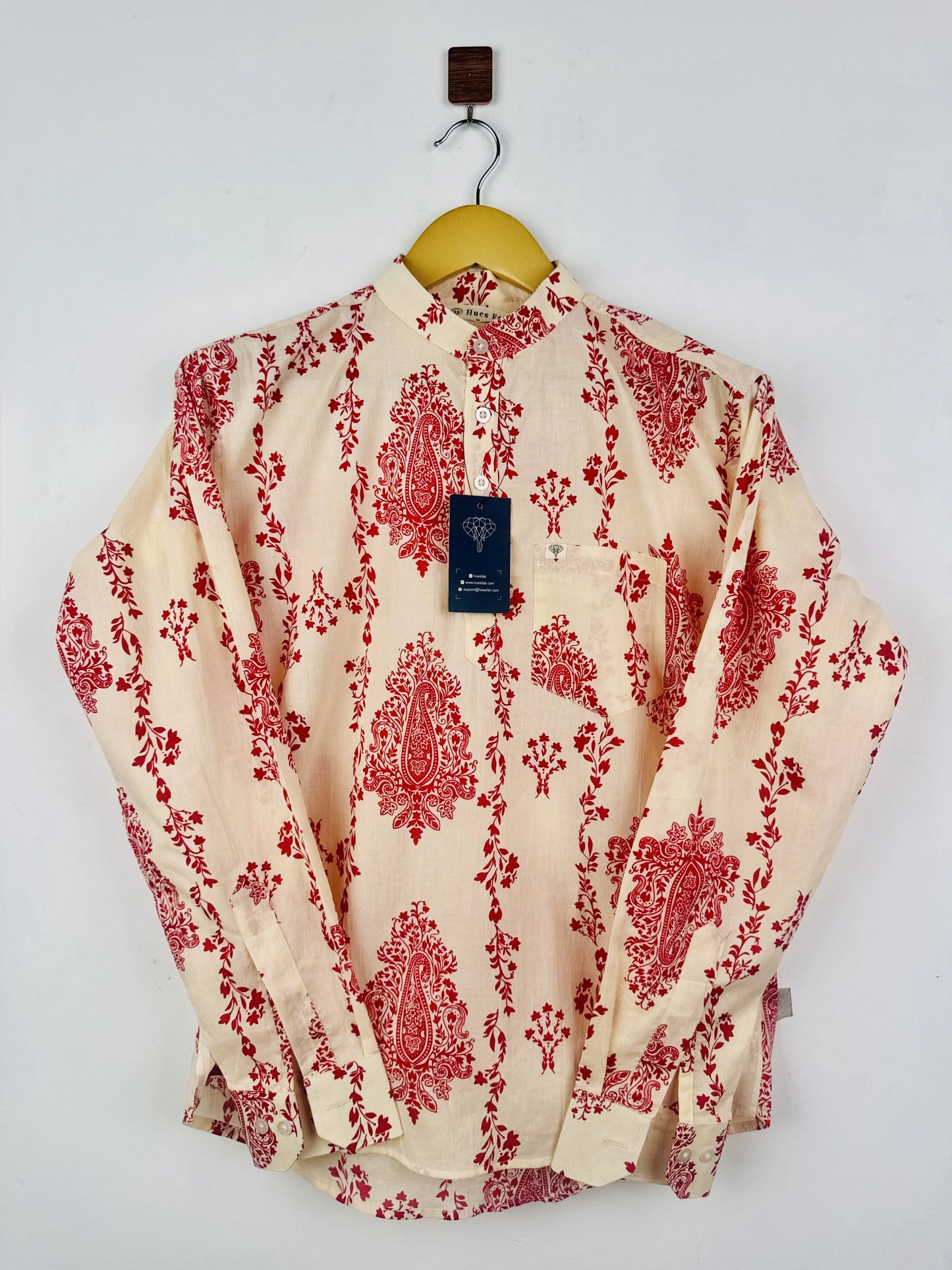 Ivory Red Short Kurta