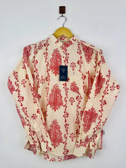 Ivory Red Short Kurta