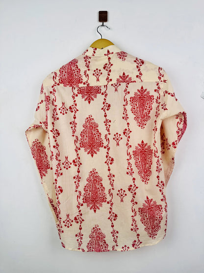 Ivory Red Short Kurta