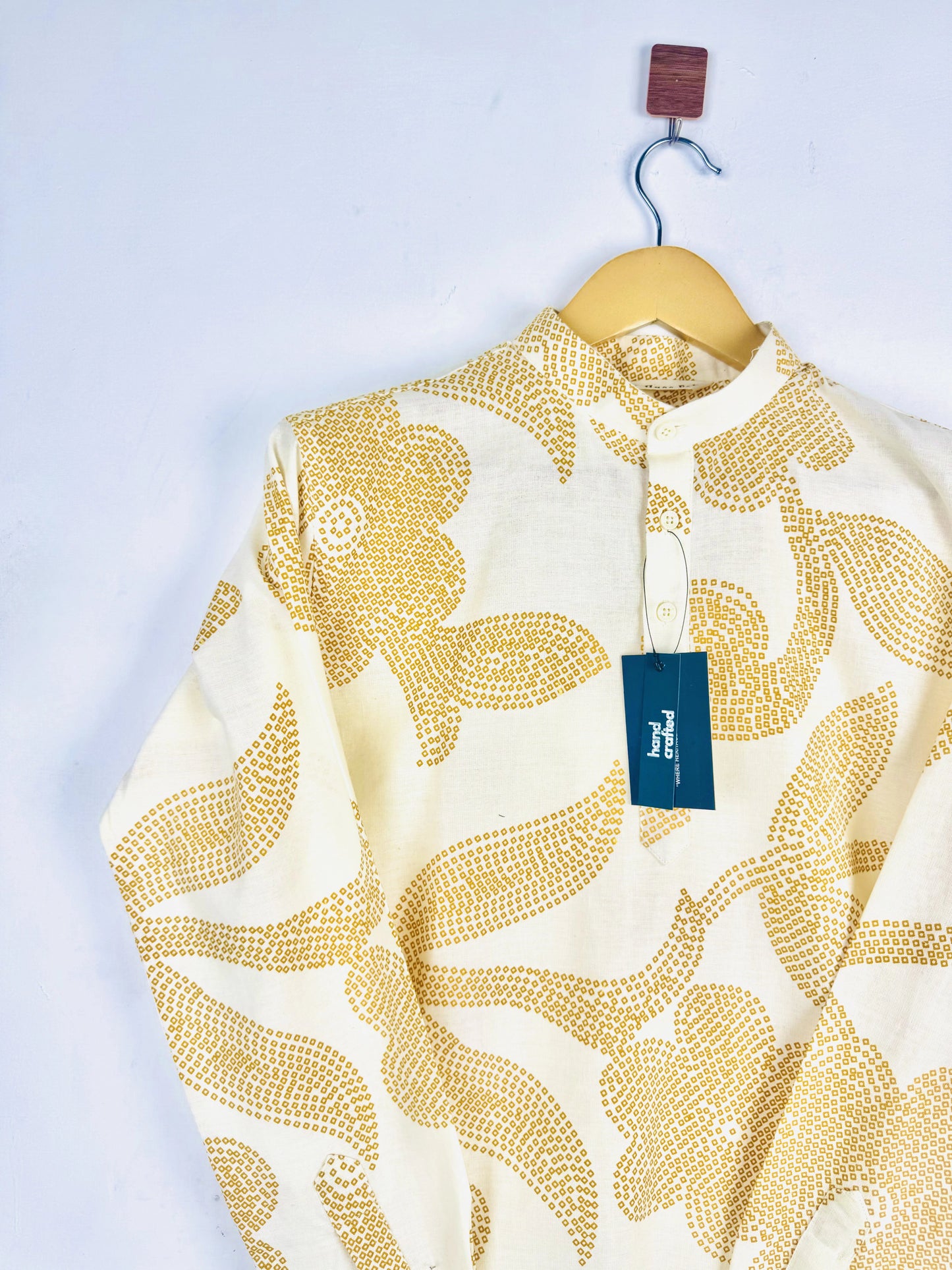 Mustard Leaf Cotton Short Kurta