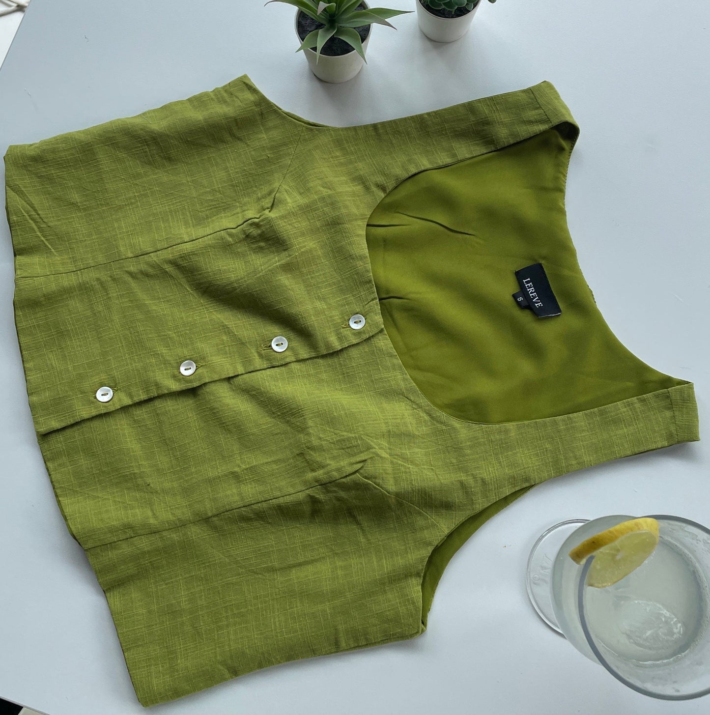 Matcha Whirl Scoop Neck Top