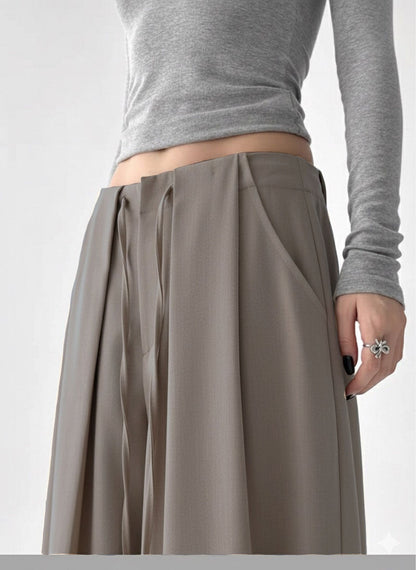 Draped Edit Wide Leg Pants - Sand