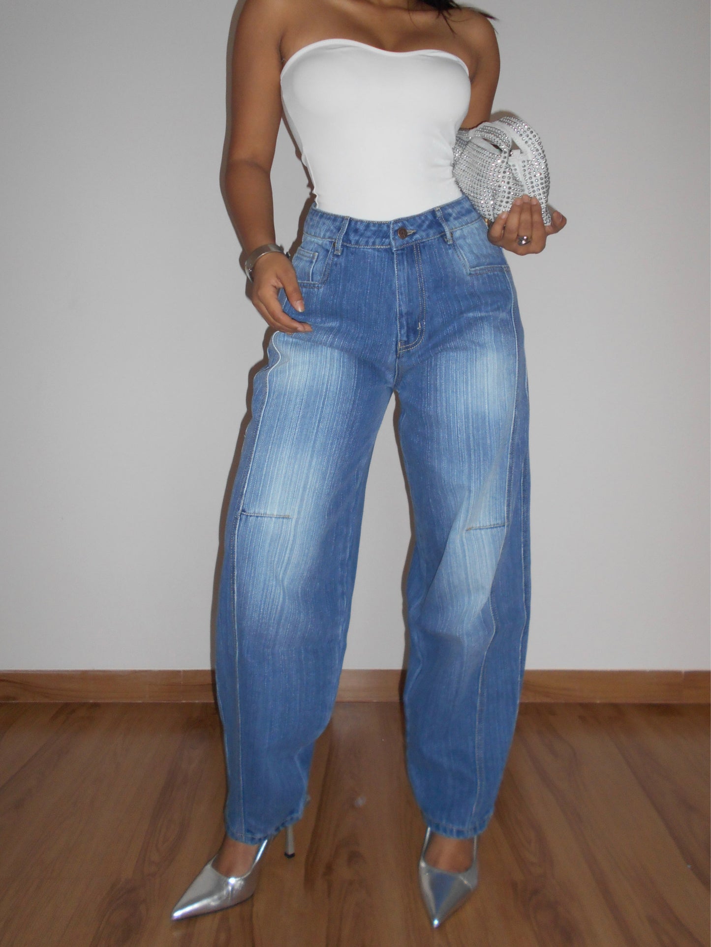 Blue Crush Slub Skater Fit Jeans