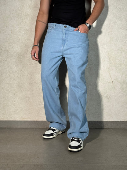Slate Blue Baggy Fit Rigid Jeans