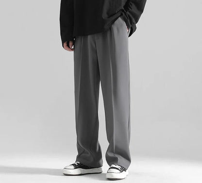 Korean Baggy Loose Fit Pants For Men - Grey