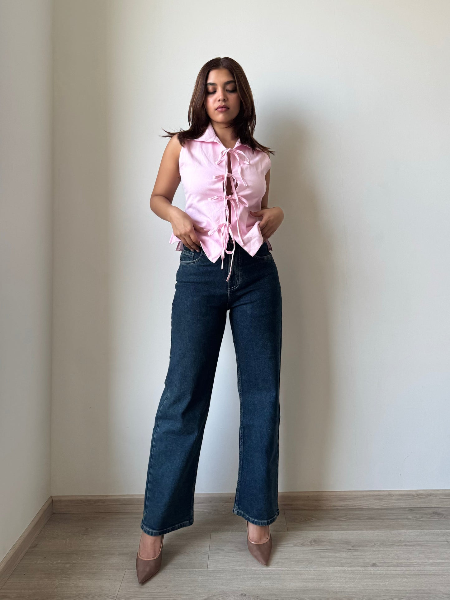 Cosmic Blue Dad Fit Straight Jeans