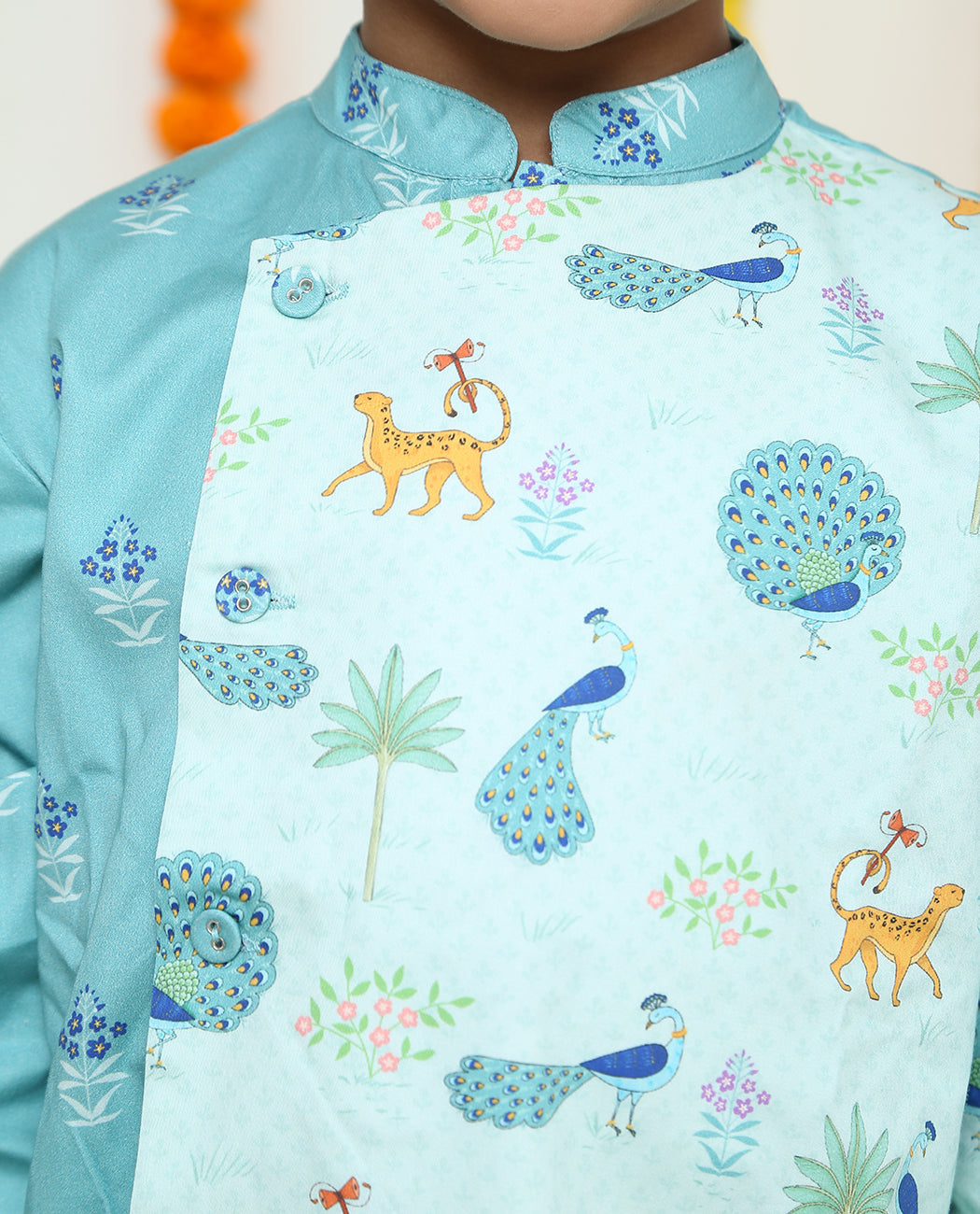 Rangeen Mor Assymetric Kurta and Pyjama set