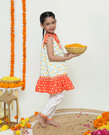 Tota Rani dual kurta and dress set