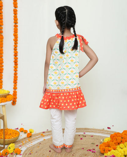 Tota Rani dual kurta and dress set