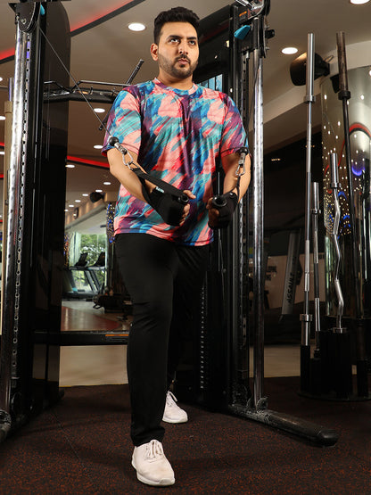 Vertical Abstract Activewear T-Shirt