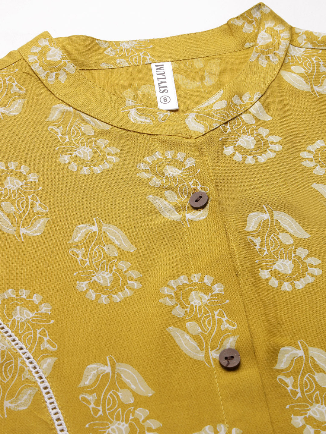 Stylum Women's Floral Printed Rayon A-Line Kurta (JOHNYCORN)