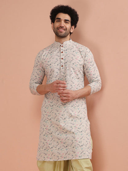 Men's Multi-color Printed Kurta