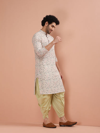 Men's Multi-color Printed Kurta
