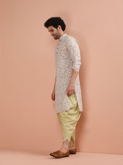 Men's Multi-color Printed Kurta