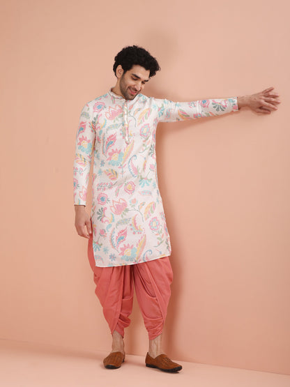 Men's Multi-color Digital Print Kurta