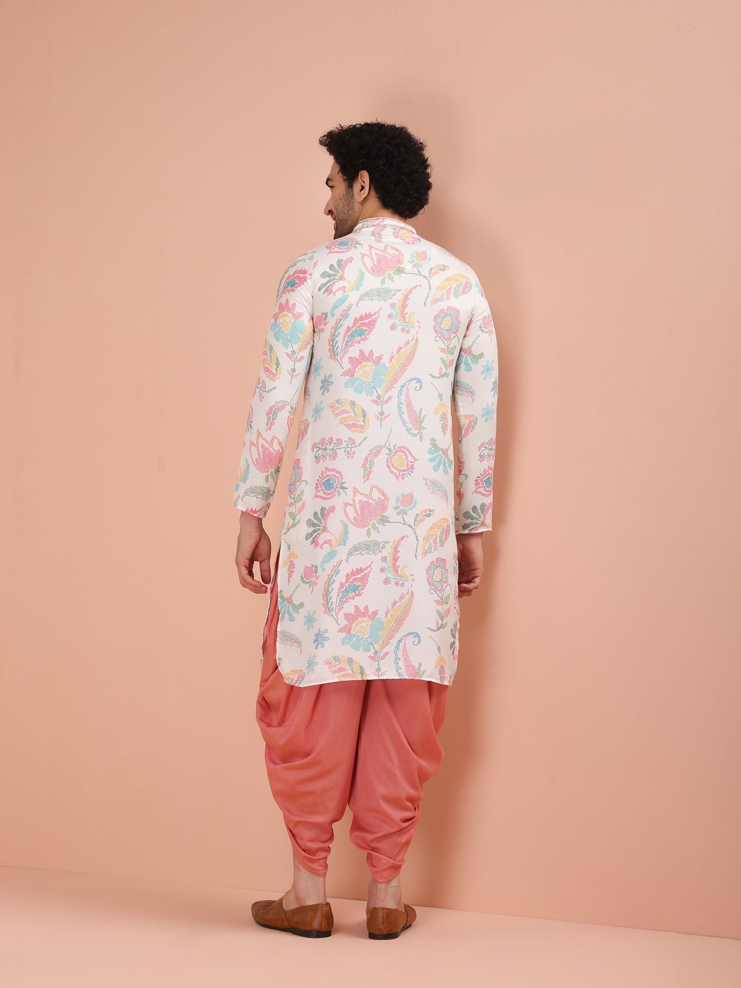 Men's Multi-color Digital Print Kurta