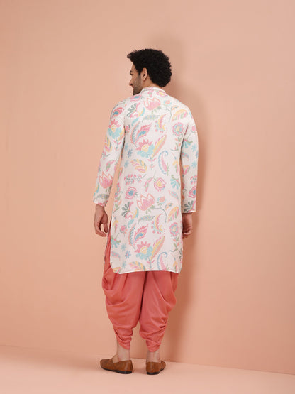 Men's Multi-color Digital Print Kurta