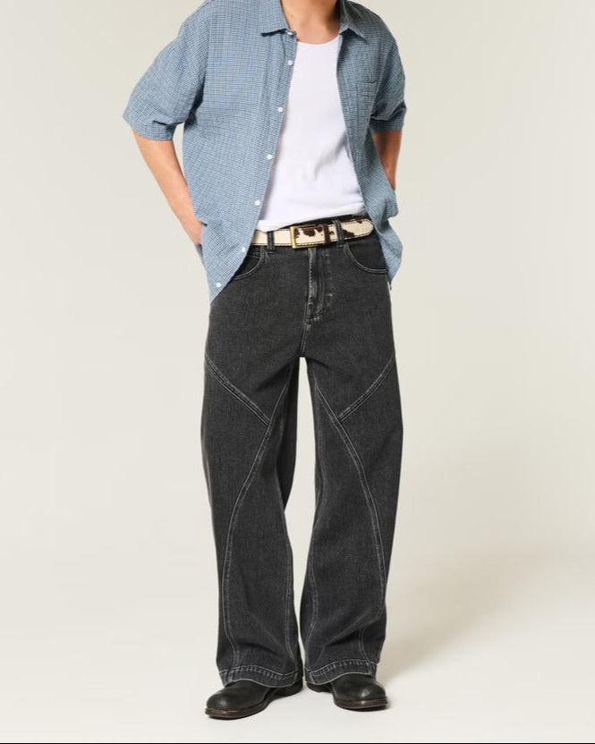 Concrete Wave Loose Straight Fit Jeans
