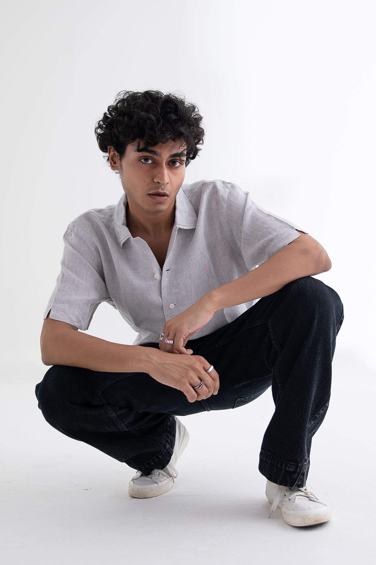 Metro Comfort Loose Jeans: Ash Black