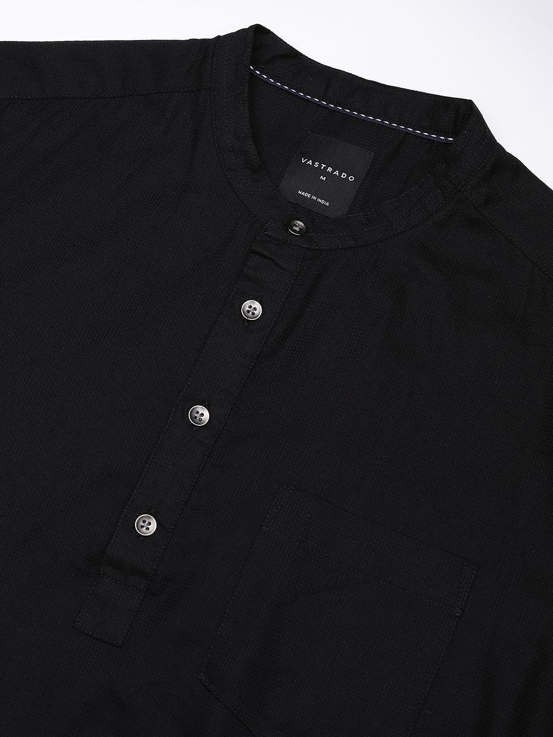 Suave Black Solid Kurta