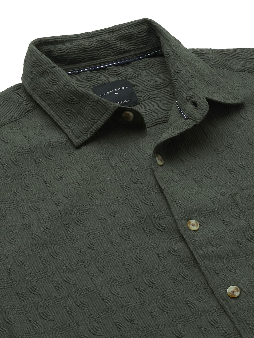 Hunter Green Textured Shirt