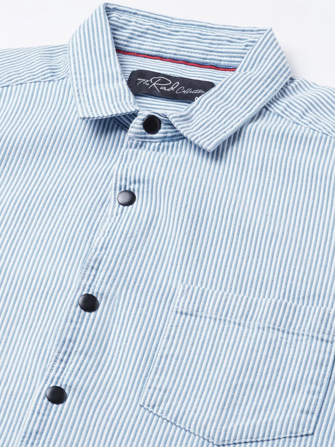 Denim Blue Pencil Stripe Shirt