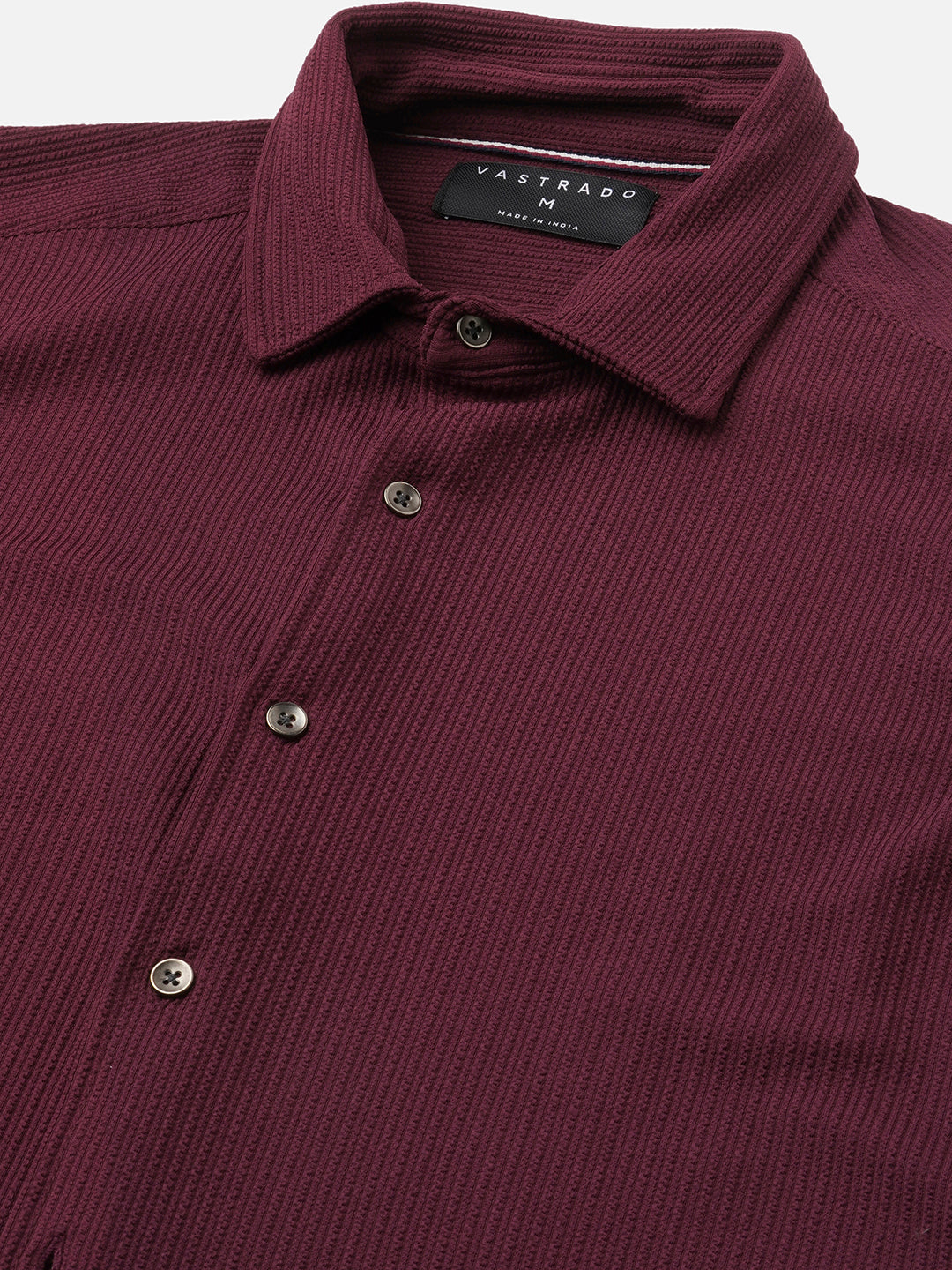 Royal Maroon Textured Shirt