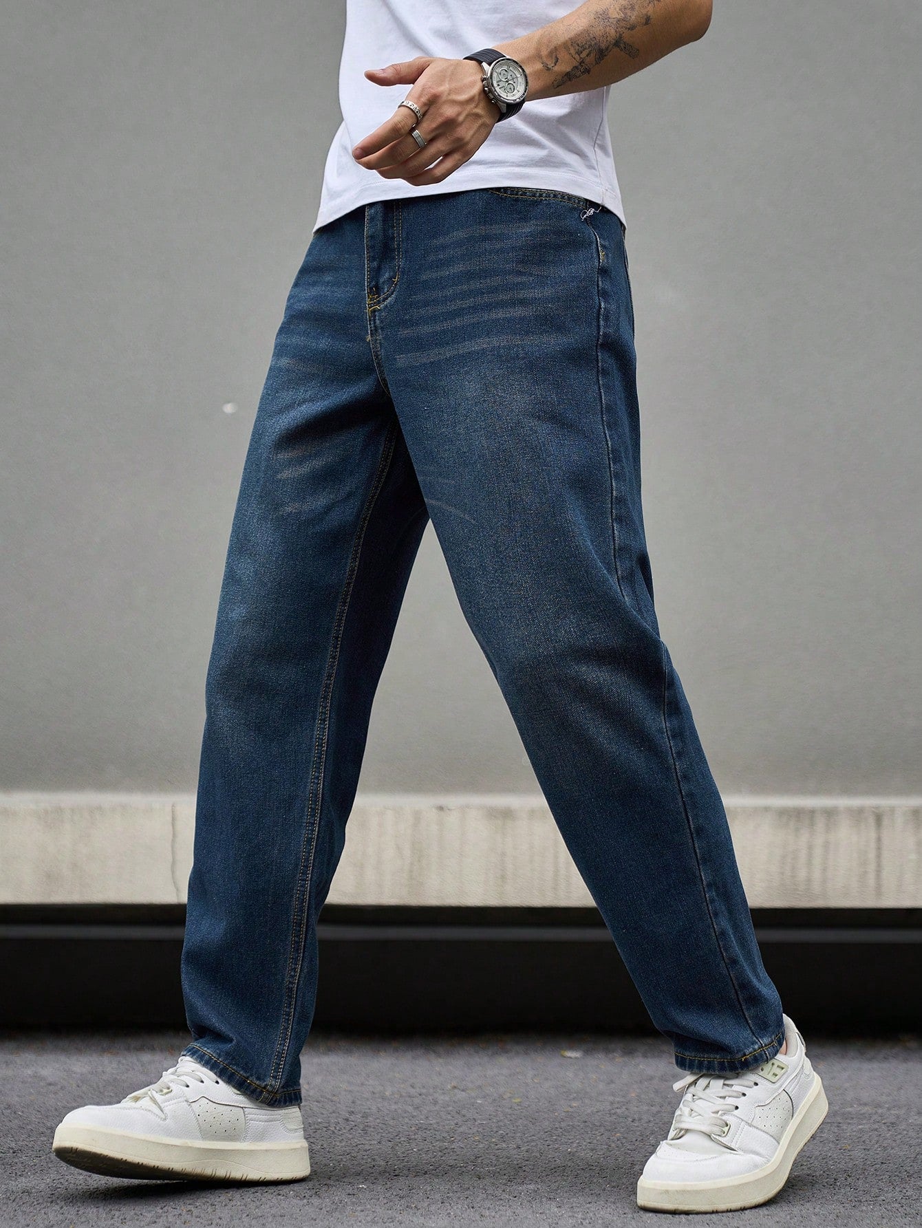 Royal Indigo Blue Straight Fit Jeans