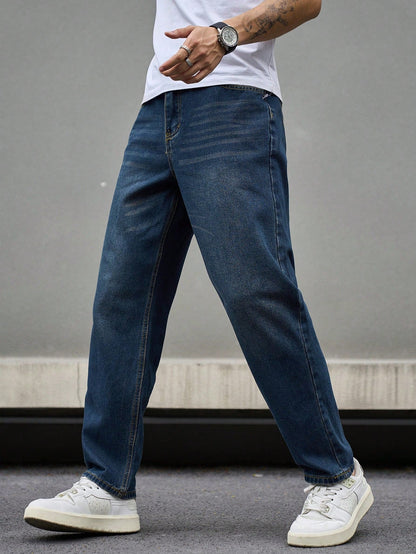 Royal Indigo Blue Straight Fit Jeans