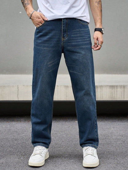 Royal Indigo Blue Straight Fit Jeans